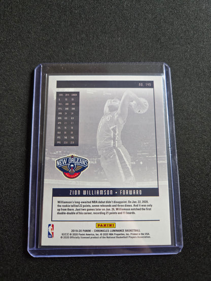 Zion Williamson Panini Luminance Rookie #143