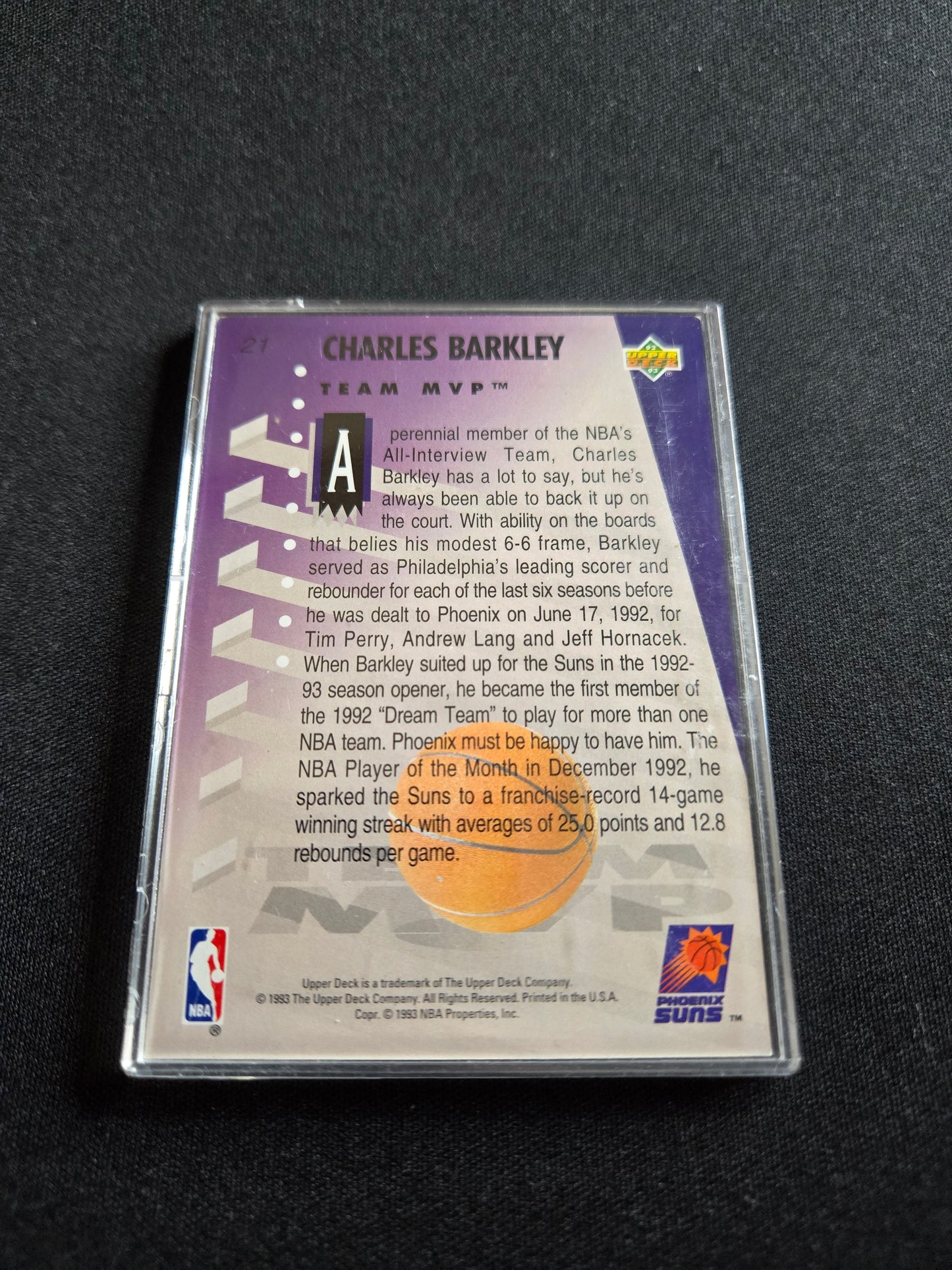 Charles Barkley Upper Deck Team MVP Hologram #21