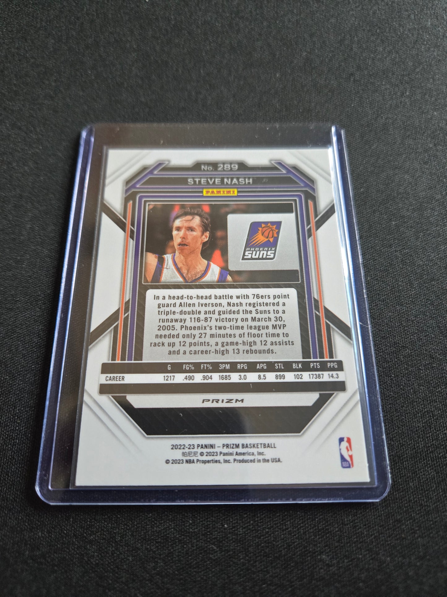 Steve Nash Panini Prizm (Silver) #289