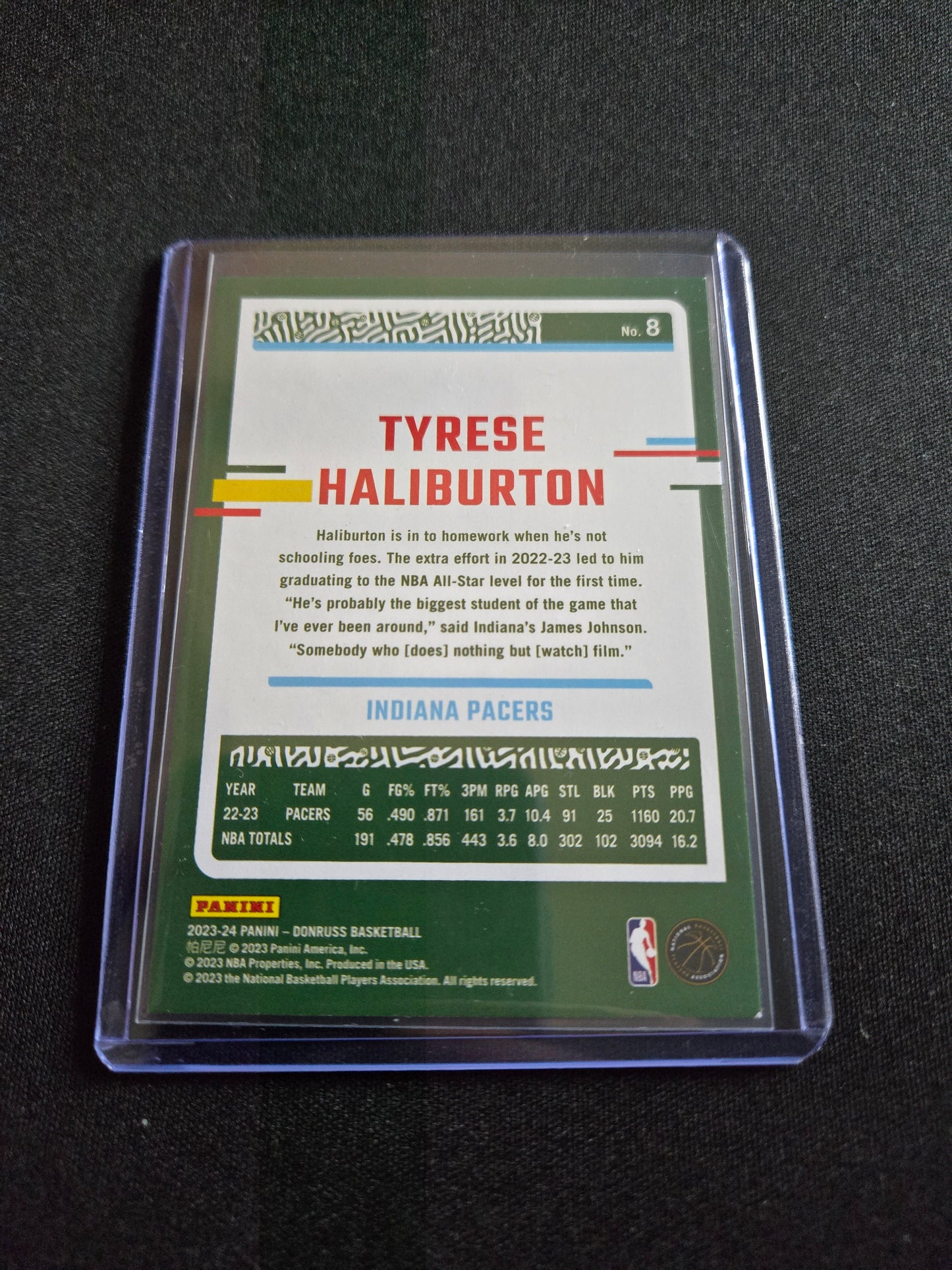 Tyrese Haliburton Donruss #8