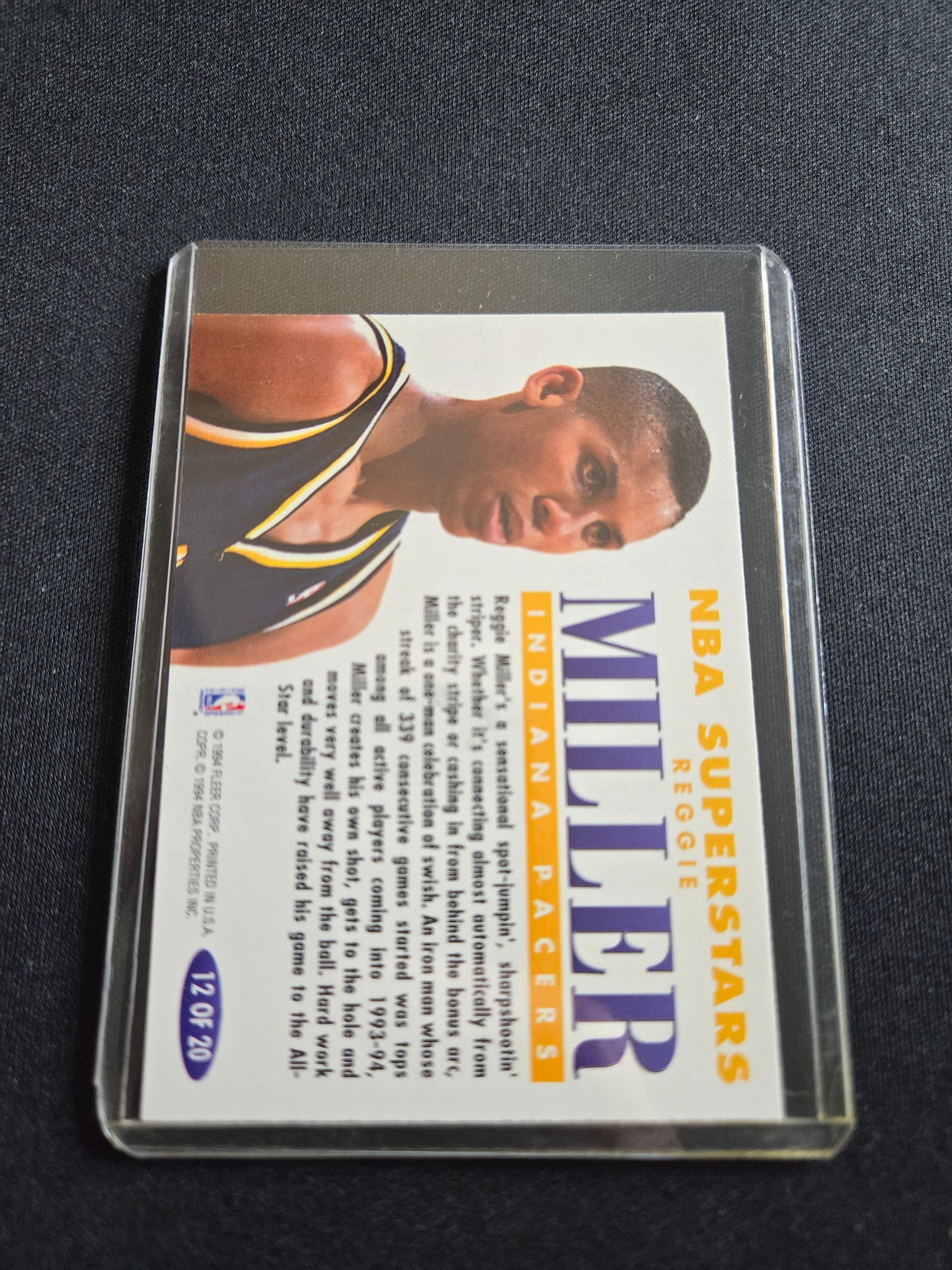 Reggie Miller Fleer NBA Superstars 12 of 20