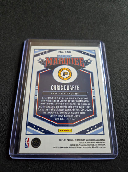 Chris Duarte Panini Chronicles Marquee Rookie (Pink) #350