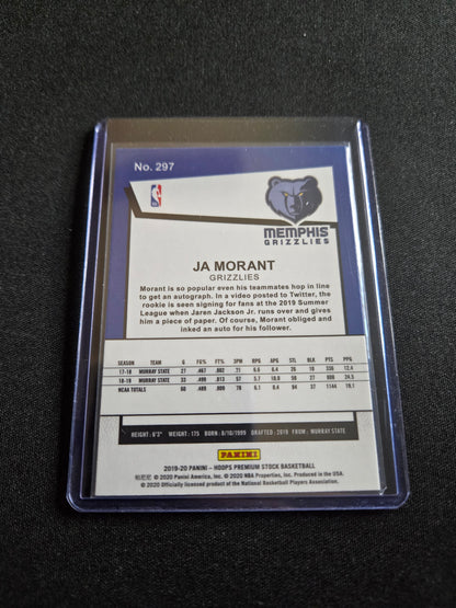 JA Morant Donruss NBA Hoops Tribute Rookie #297