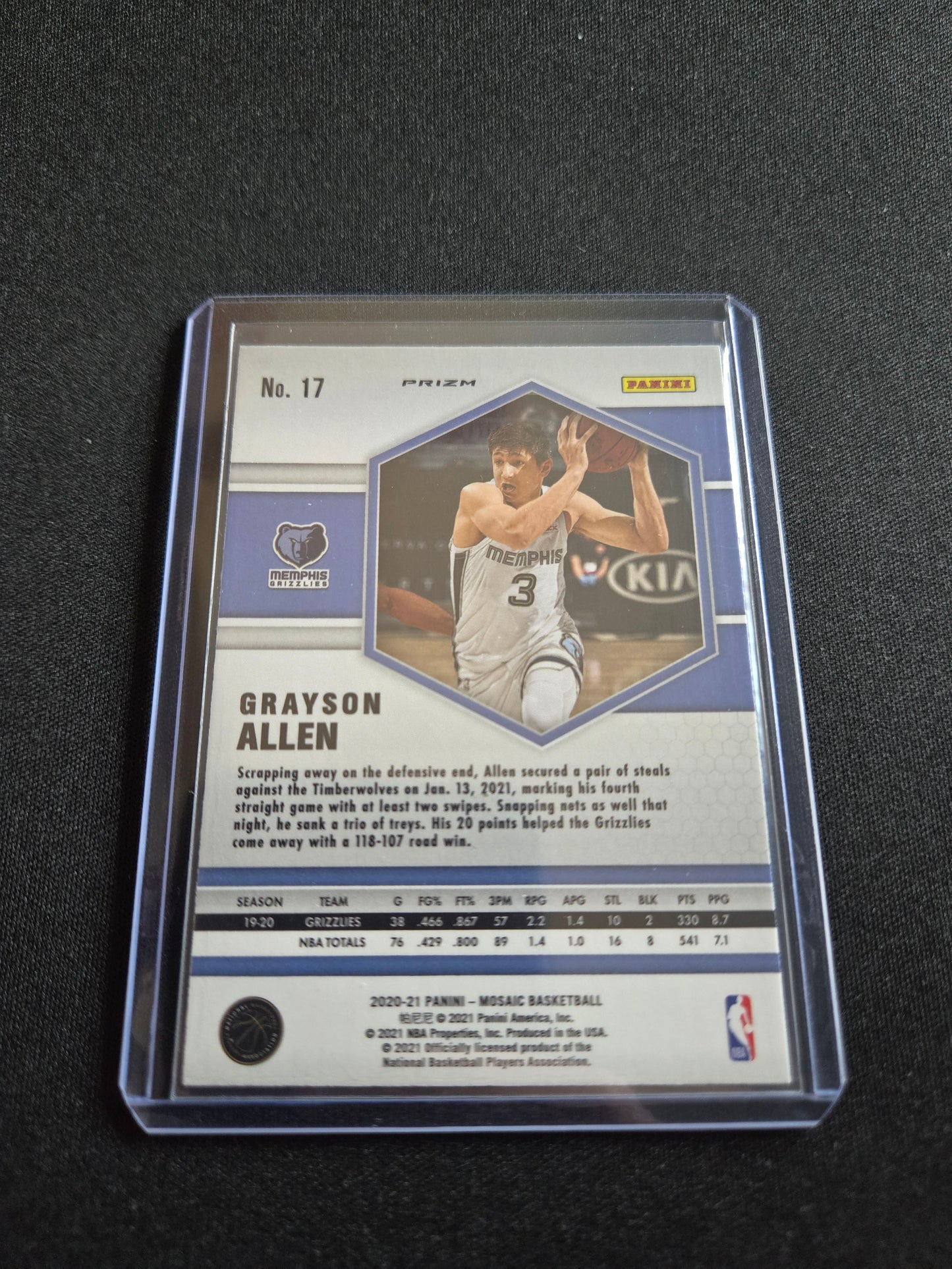 Grayson Allen Panini Mosaic (Reactive Blue) #17