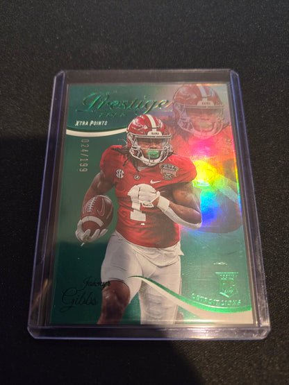 Jahmyr Gibbs Panini Prestige Rookie Numbered 24/199 (Green) #343