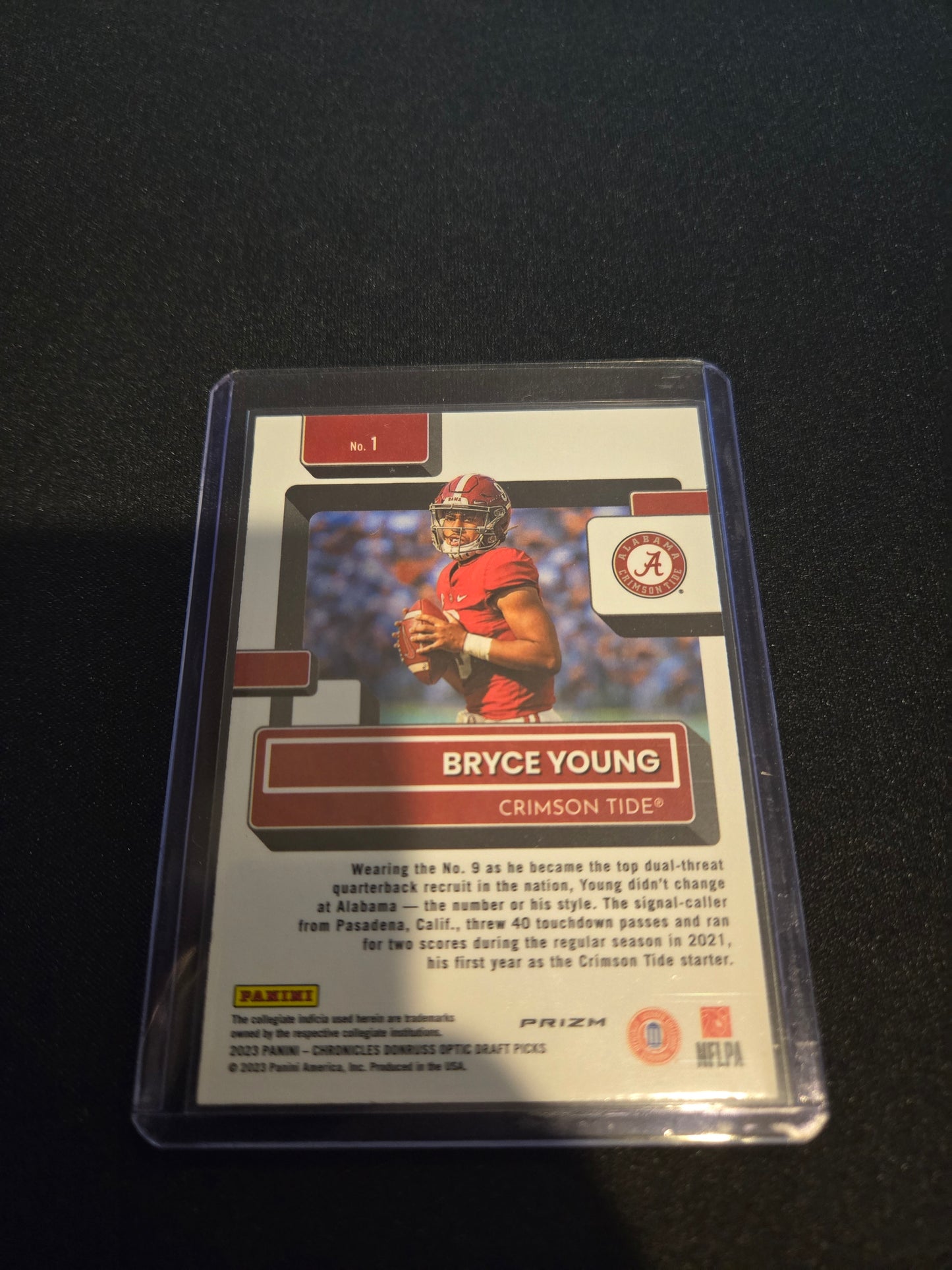 Bryce Young Donruss Optic Rookie (Pink) #1