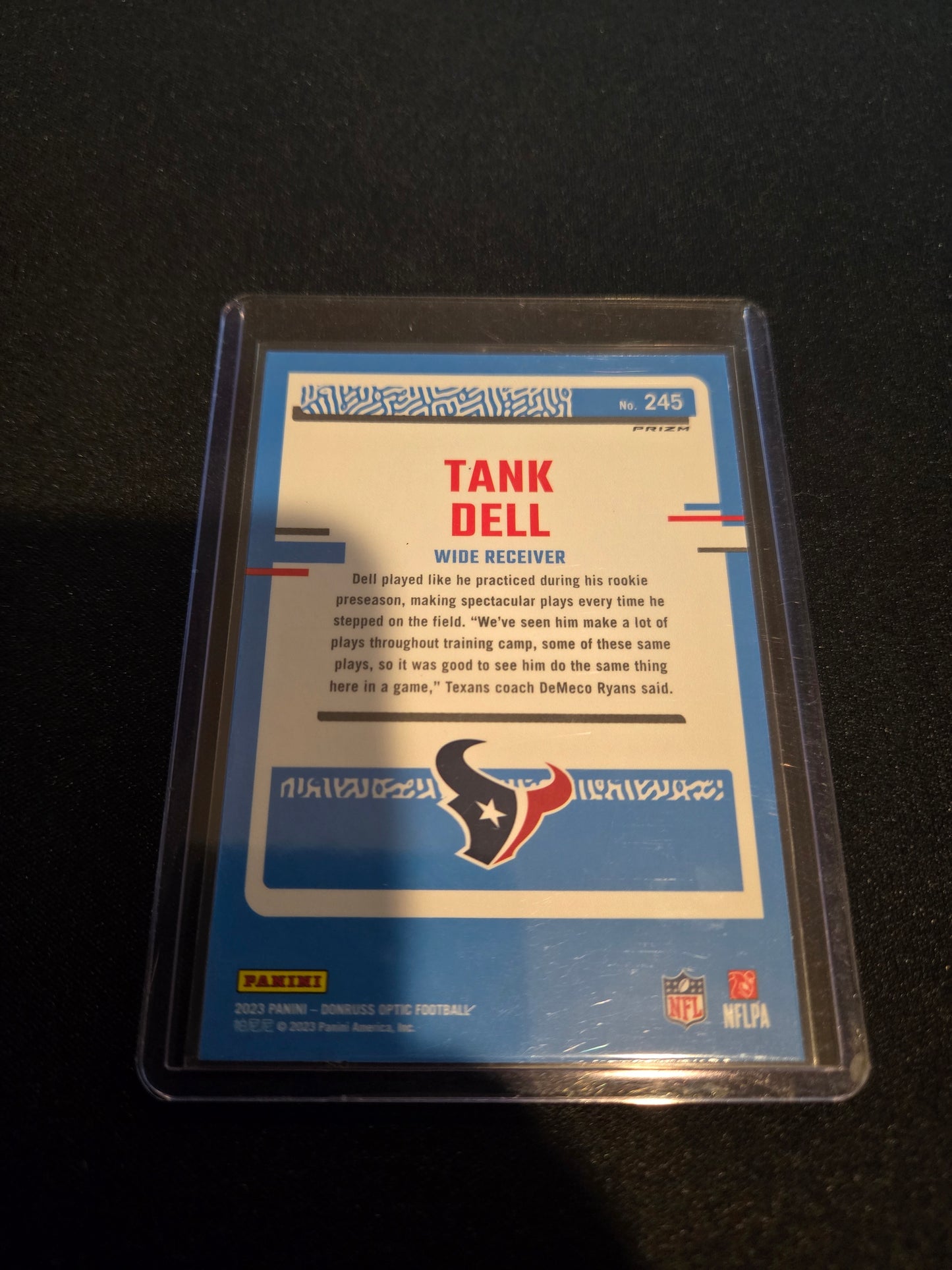 Tank Dell Donruss Optic Rookie (Blue Hyper) #245