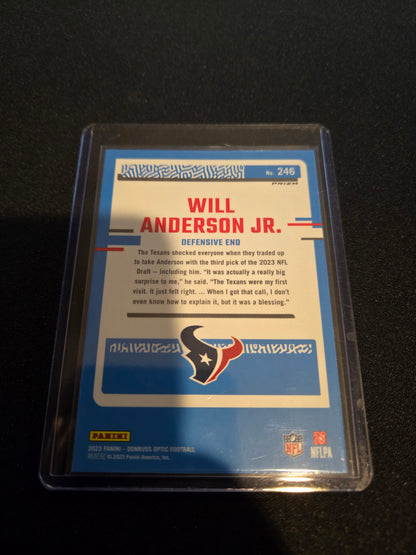 Will Anderson Jr. Donruss Optic (Blue Hyper) #246