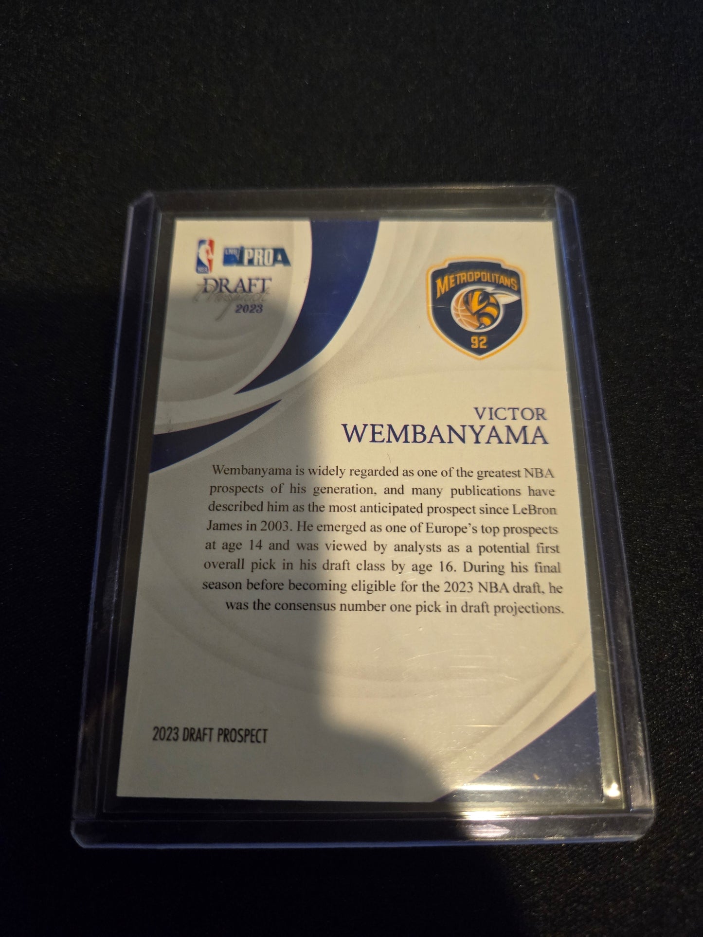 Victor Wembanyama 2023 Pro Draft Prospects Facsimile Signature