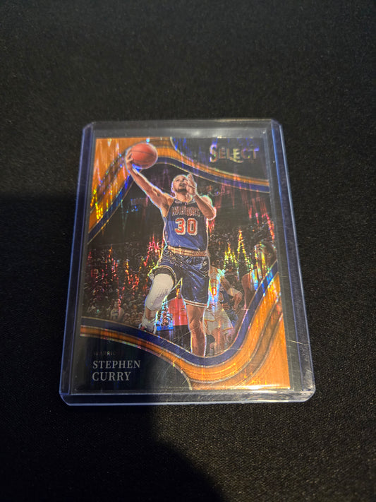 Stephen Curry Panini Select (Orange Flash Prizm) #263