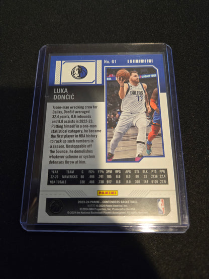 Luka Doncic Panini Contenders Game Ticket (Red) #61