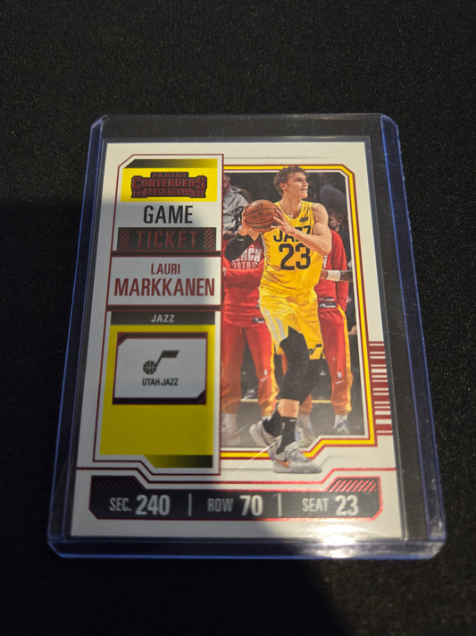 Lauri Markkanen Panini Contenders Game Ticket (Red) #3