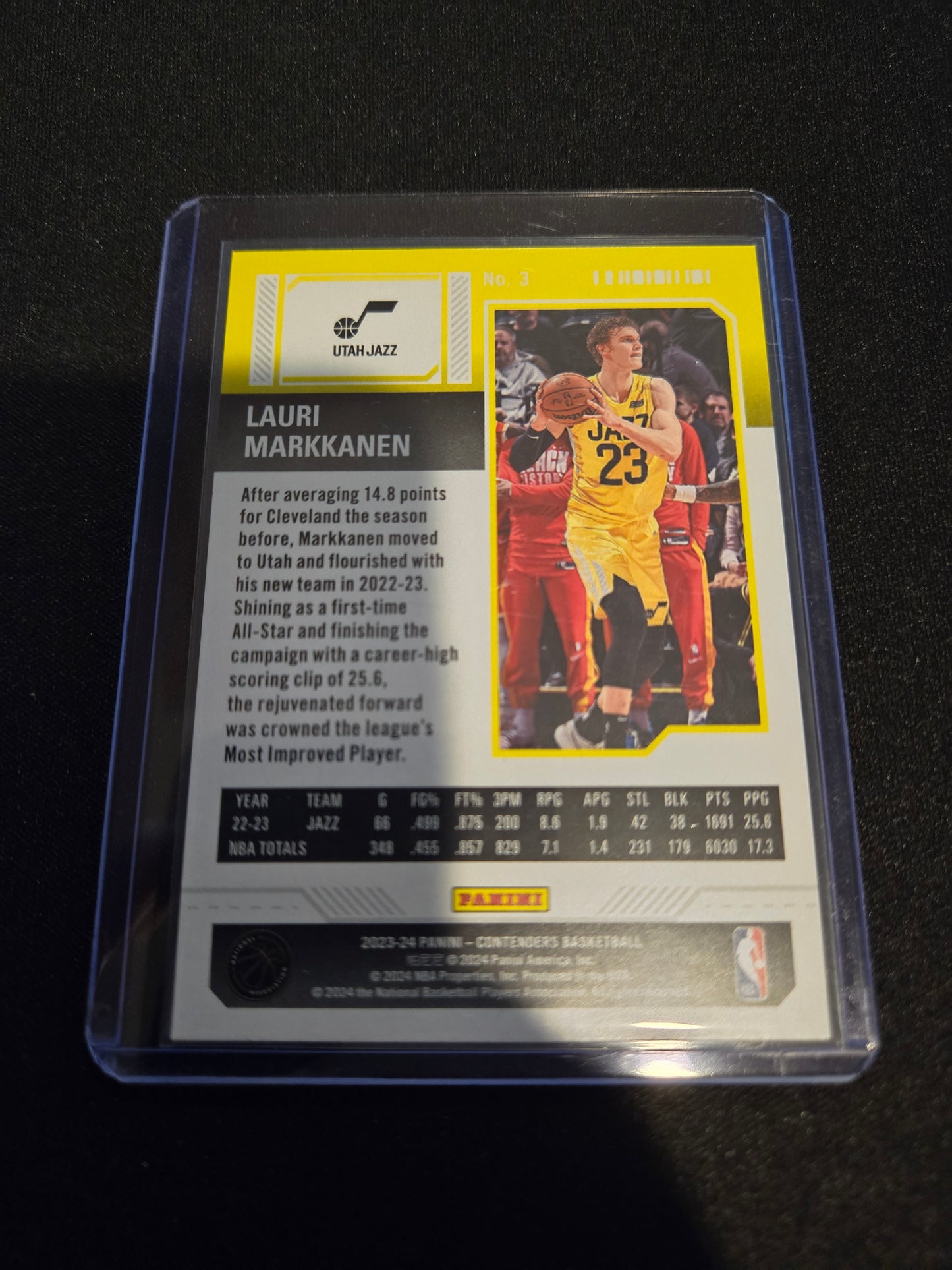 Lauri Markkanen Panini Contenders Game Ticket (Red) #3