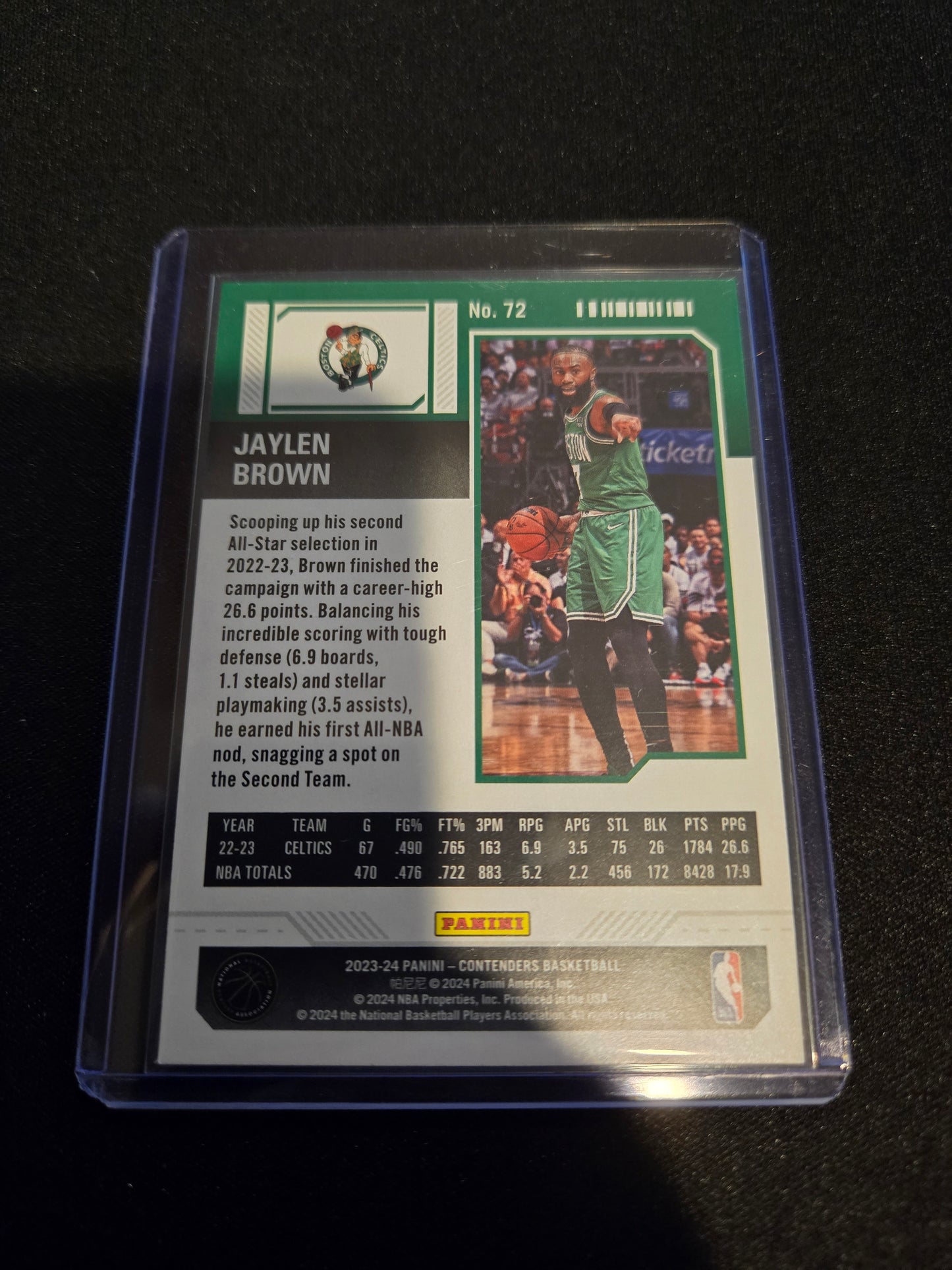 Jaylen Brown Panini Contenders Game Ticket (Red) #72