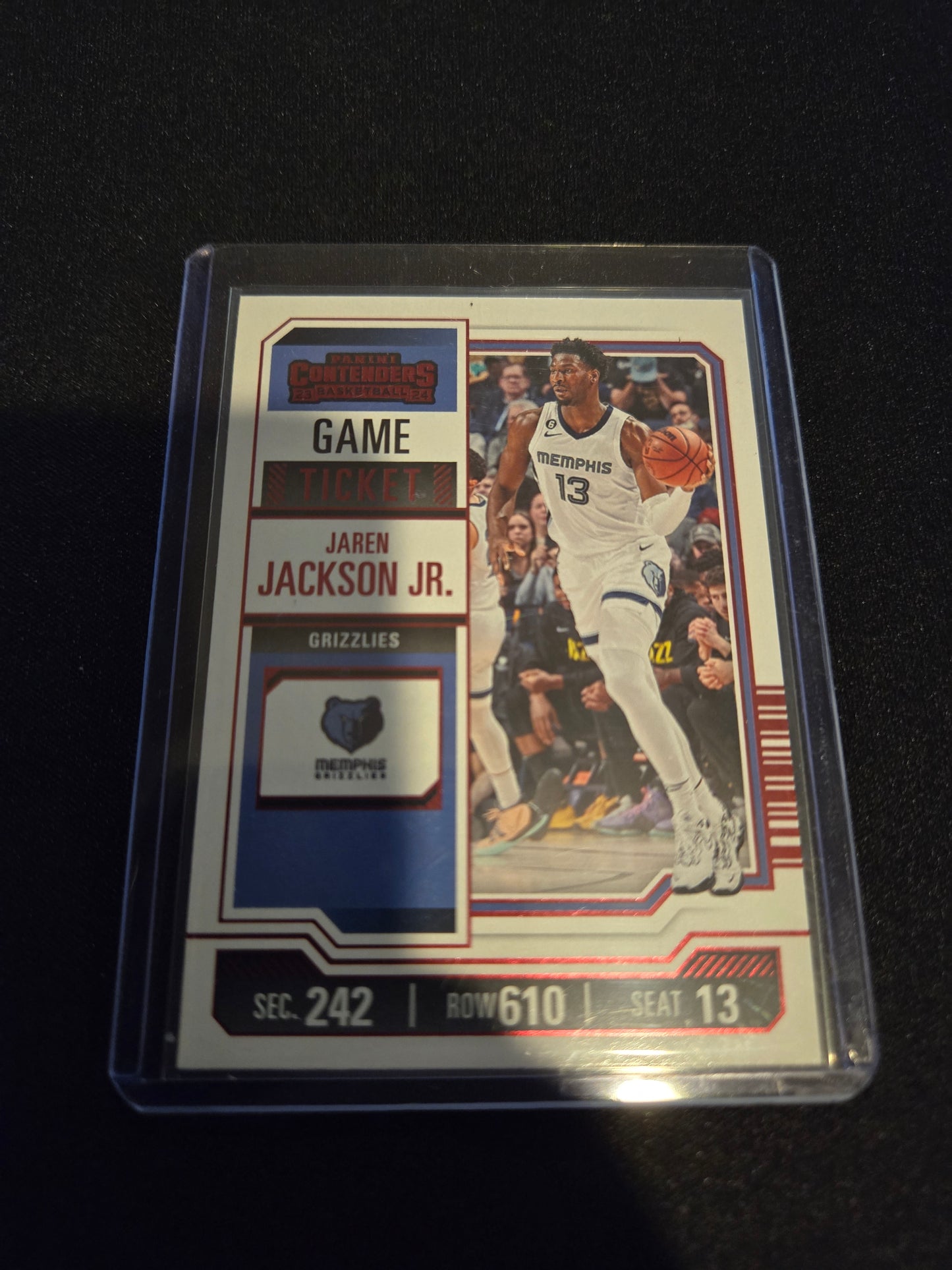 Jaren Jackson Jr. Panini Contenders Game Ticket (Red) #93