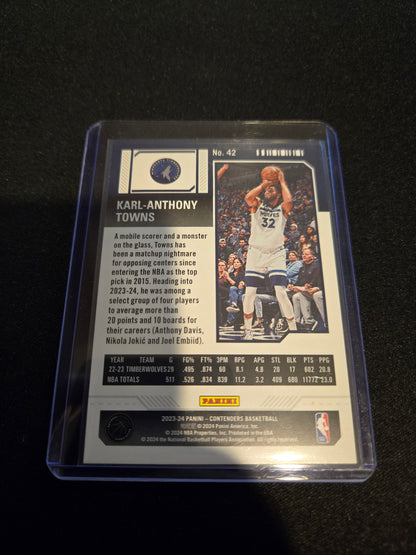 Karl Anthony-Towns Panini Contenders Game Ticket (Bronze) #42