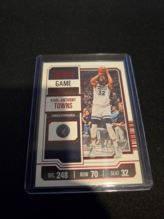 Karl Anthony-Towns Panini Contenders Game Ticket (Red) #42