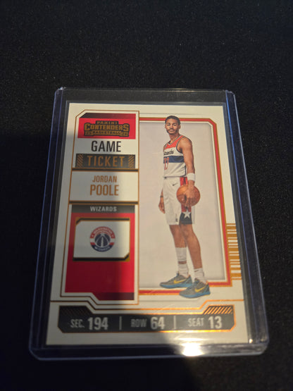 Jordan Poole Panini Contenders Game Ticket (Bronze) #21