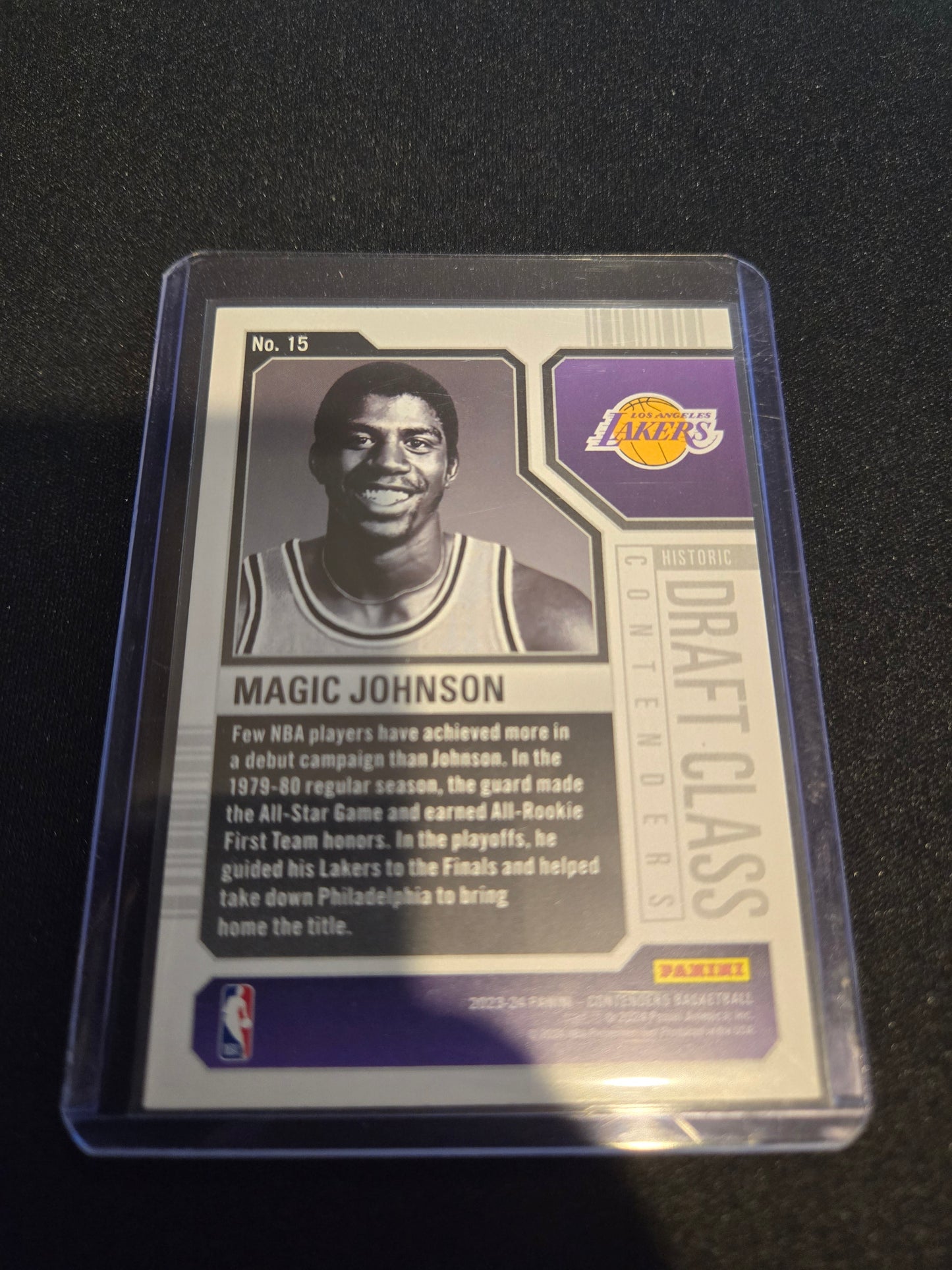 Magic Johnson Panini Contenders Draft Class #15