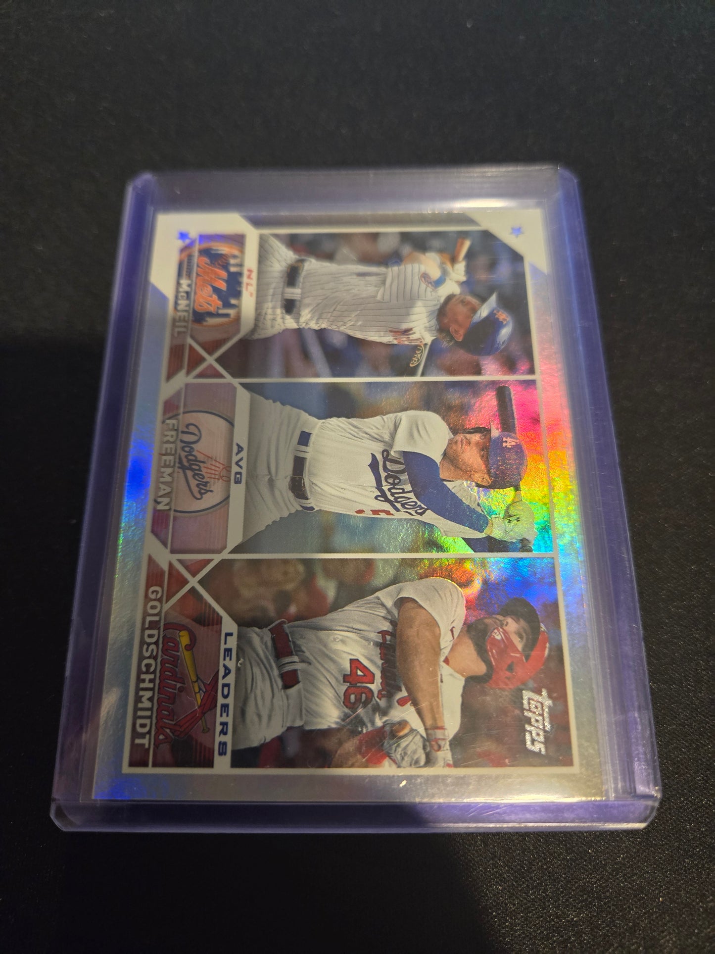 Freddie Freeman Topps Batting Leaders #43 (Rainbow Foil)