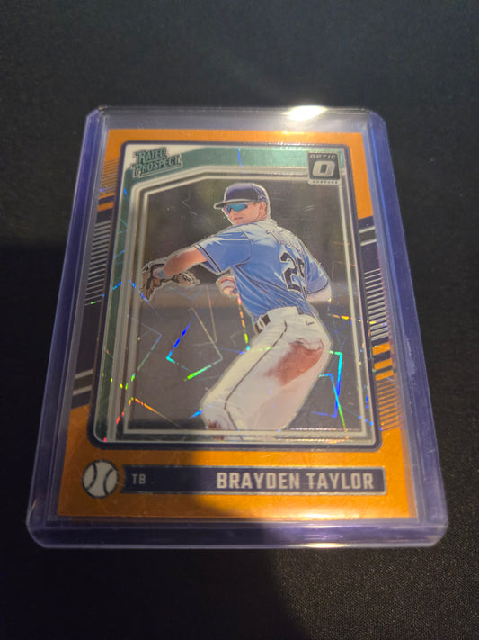 Brayden Taylor Donruss Optic Rated Prospect #171 (Orange Velocity)