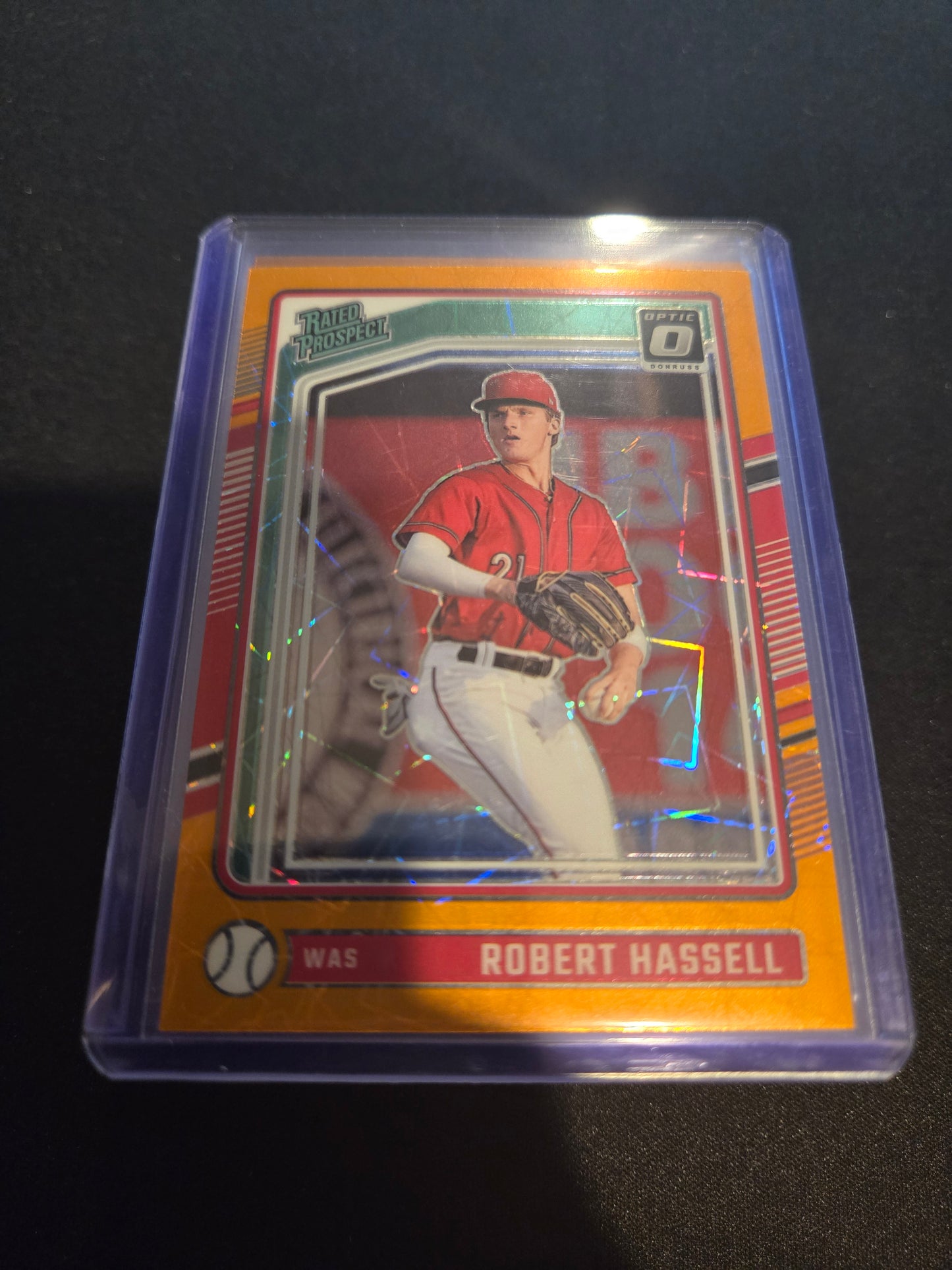 Robert Hassell Donruss Optic Rated Prospect #117 (Orange Velocity)