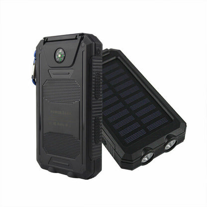 10,000Mah Dual USB Portable Solar Battery Charger Solar Power Bank for Phone