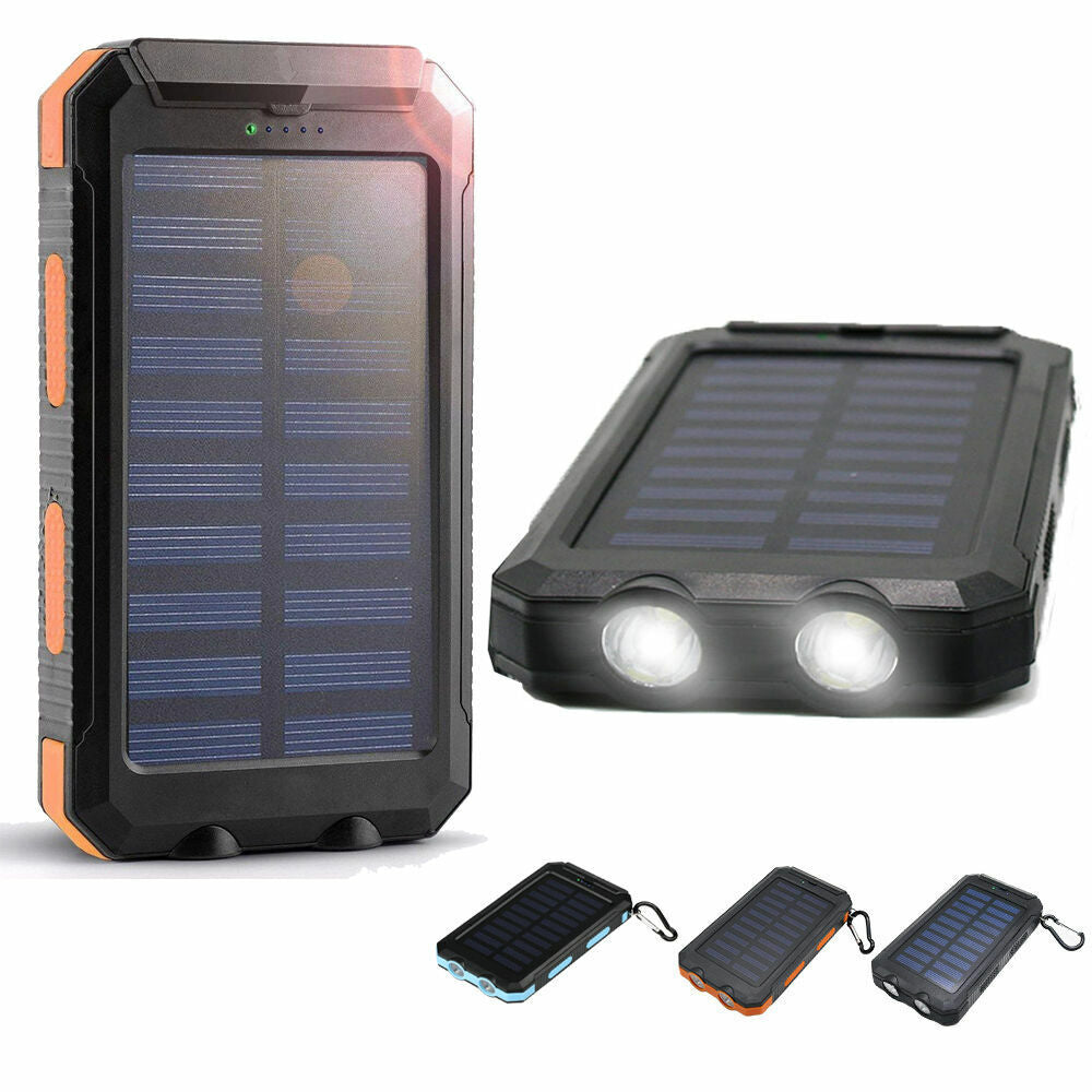 10,000Mah Dual USB Portable Solar Battery Charger Solar Power Bank for Phone