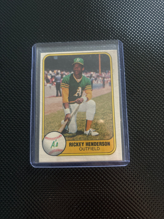 Rickey Henderson 81 Fleer #574