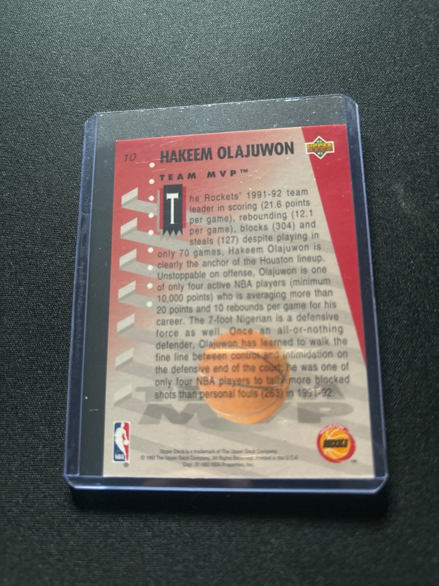 Hakeem Olajuwon Upper Deck Team MVP #10