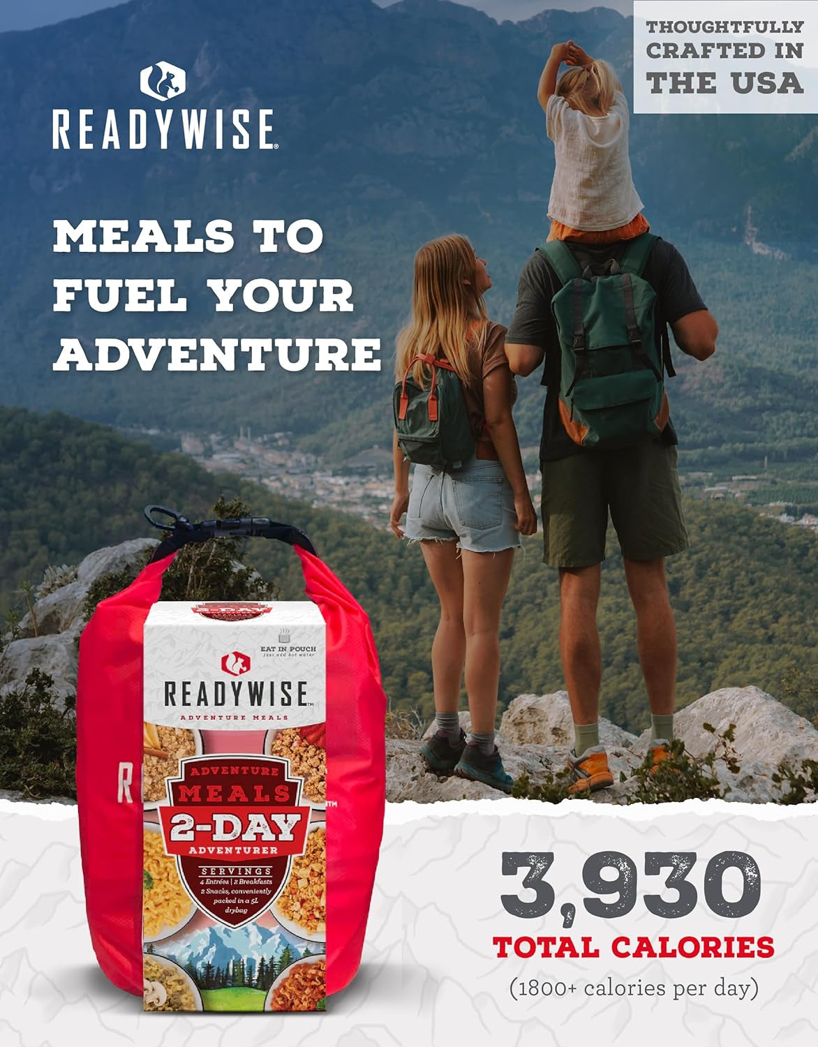 2-Day Adventure Bag | Freeze-Dried Backpacking & Camping Food | Waterproof Dry Bag | 23 Servings