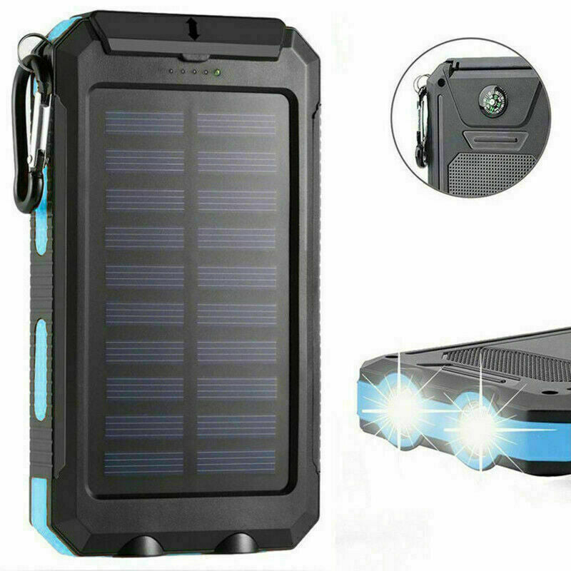 10,000Mah Dual USB Portable Solar Battery Charger Solar Power Bank for Phone