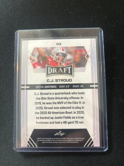 CJ Stroud Leaf Draft #03