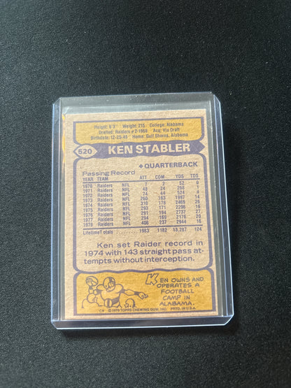 Ken Stabler 79 Topps #520