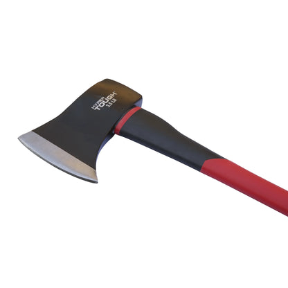 3.5 Lb Single Bit Axe with Red & Black Double Injection Fiberglass 34" Handle