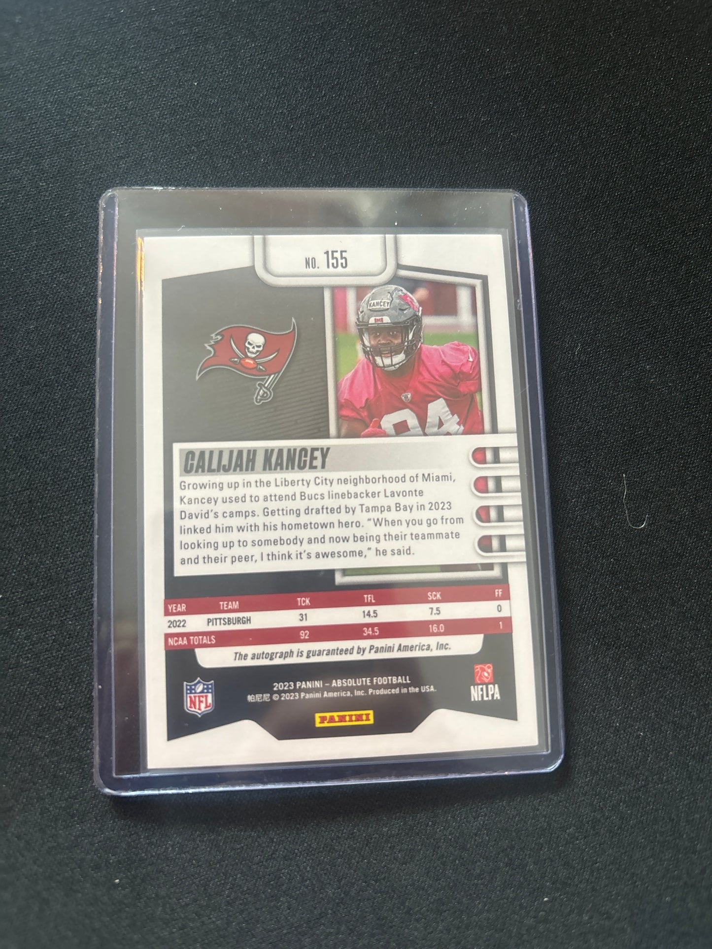 Calijah Kancey Panini Absolute Signature Rookie #155