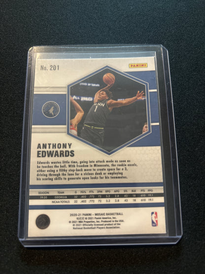 Anthony Edwards Panini Mosaic Rookie #201