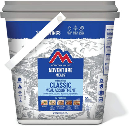 Classic Bucket | Freeze Dried Backpacking & Camping Food | 24 Servings (0081635A)