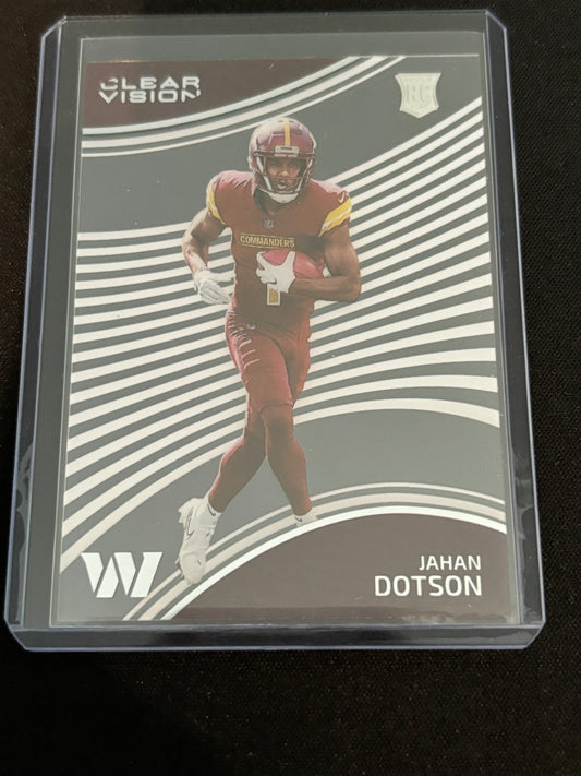 Jahan Dotson Panini Clear Vision Rookie CVR-19