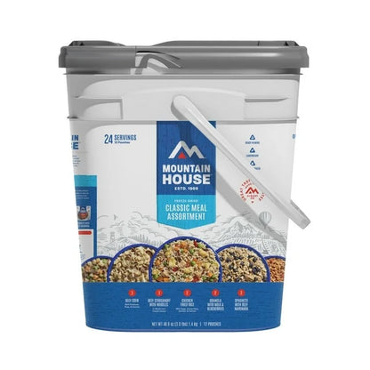 Classic Bucket | Freeze Dried Backpacking & Camping Food | 24 Servings