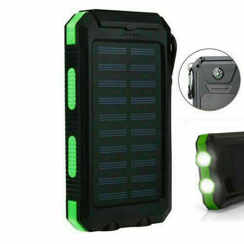 10,000Mah Dual USB Portable Solar Battery Charger Solar Power Bank for Phone