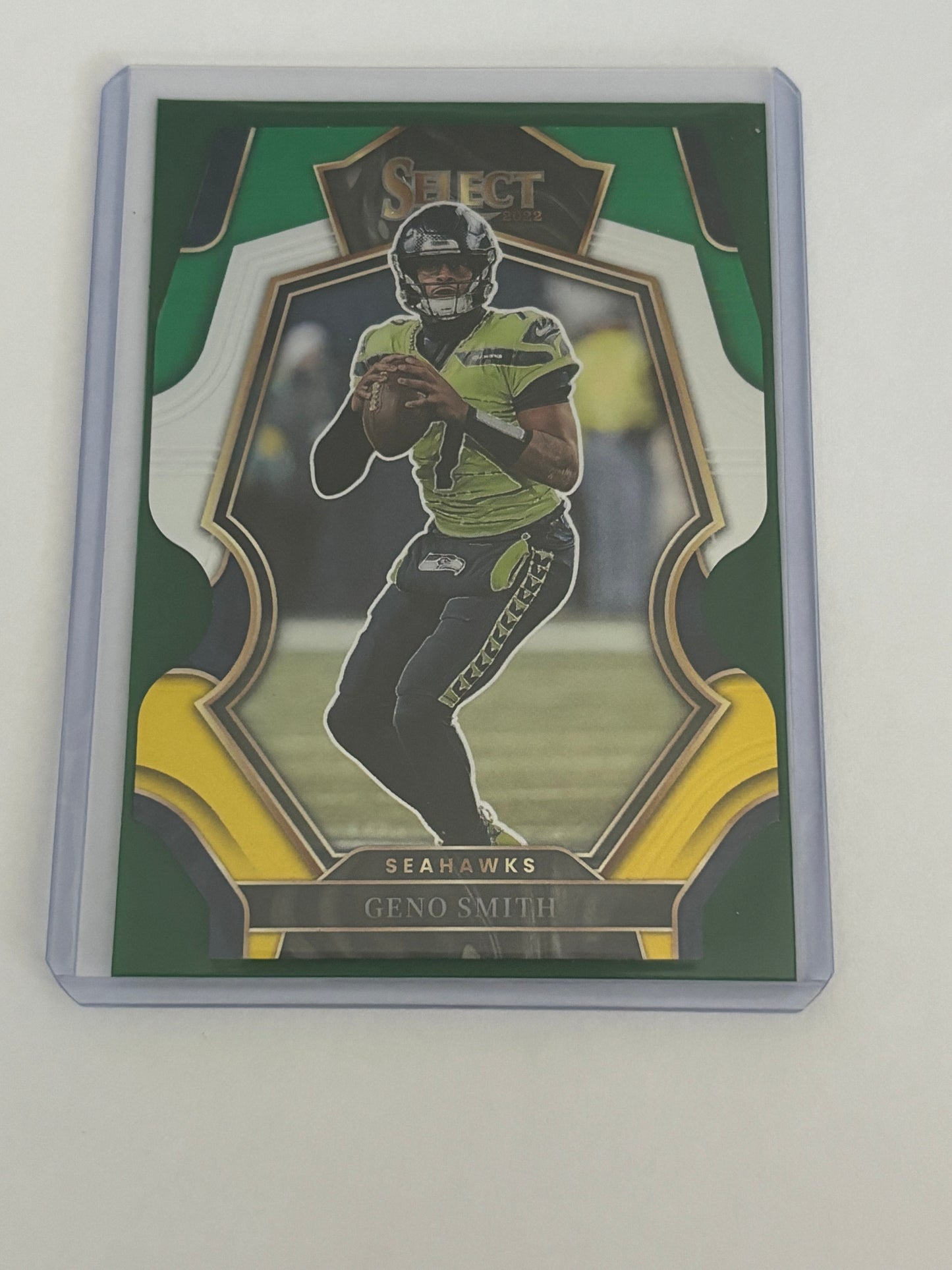 Geno Smith Panini Select Green and Yellow Di-Cut #189