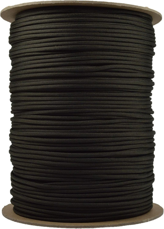 1000 Foot Spool Parachute Cord 7-Strand, 550 U.S. Made, Type III Strong Cord - Olive Drab