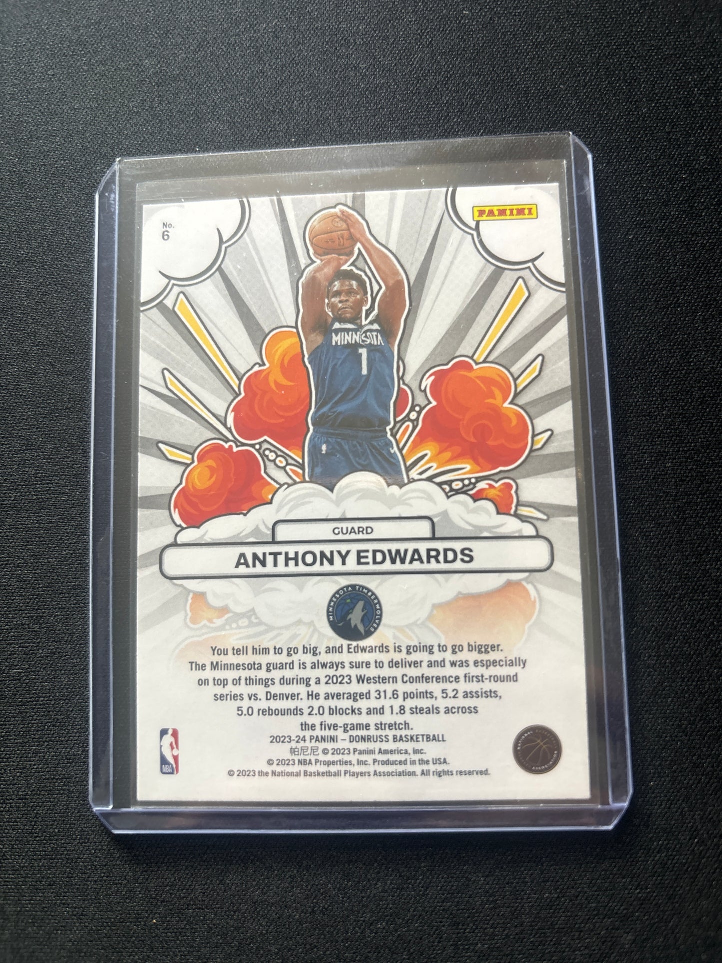 Anthony Edwards Donruss Bomb Squad #6