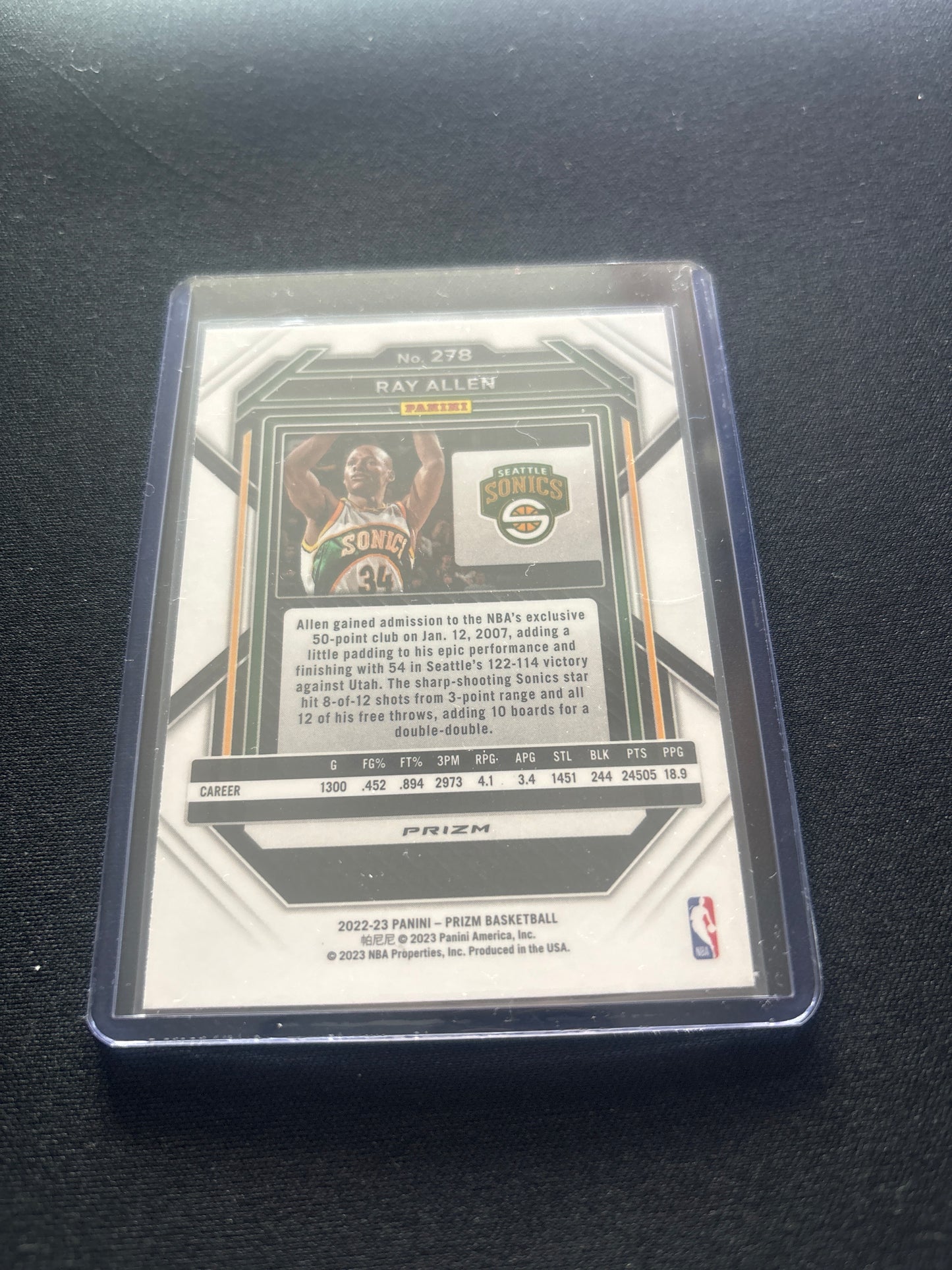 Ray Allen Panini Prizm #278 (Silver)