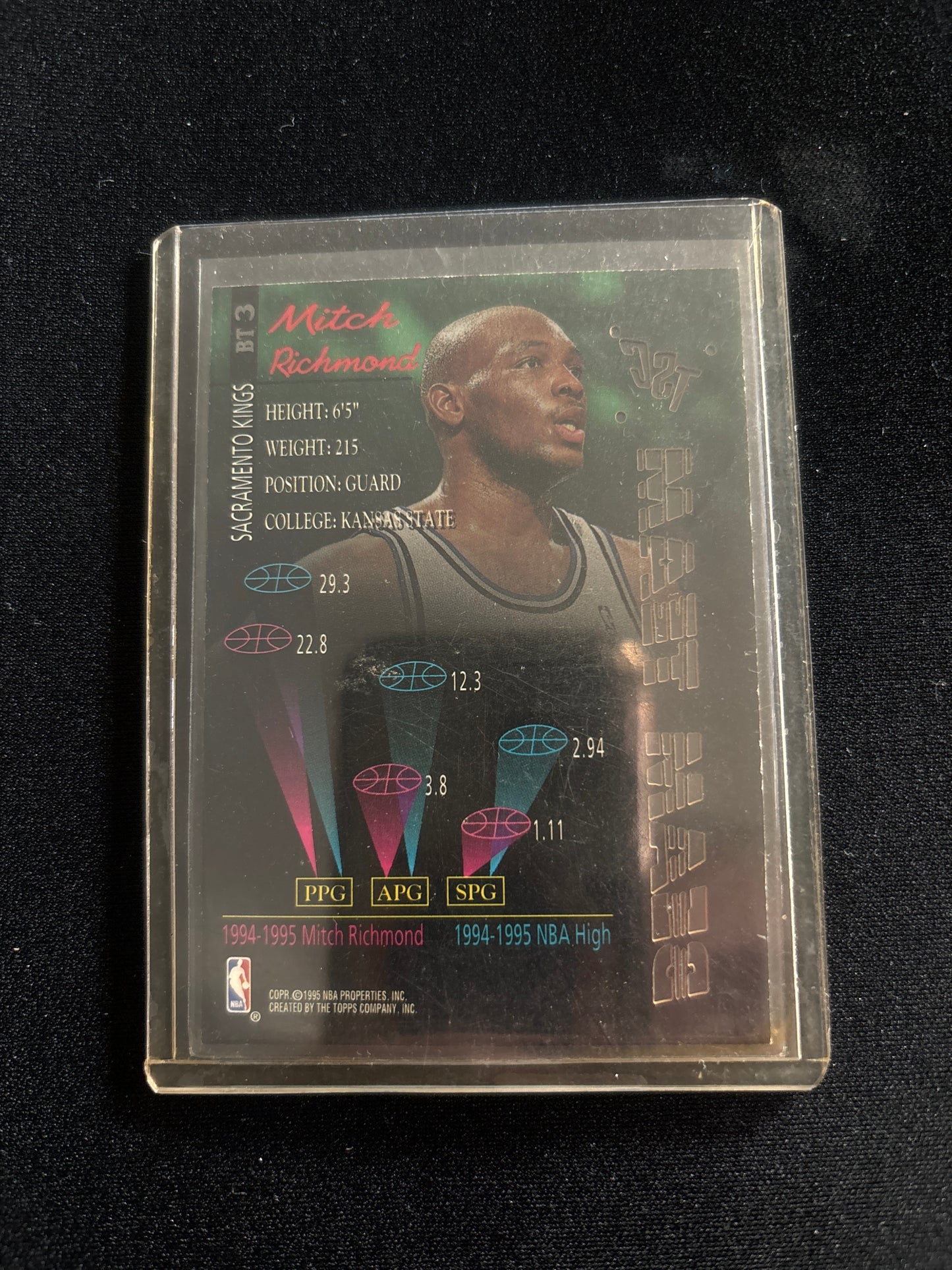 Mitch Richmond Topps Stadium Club Beam Team BT3