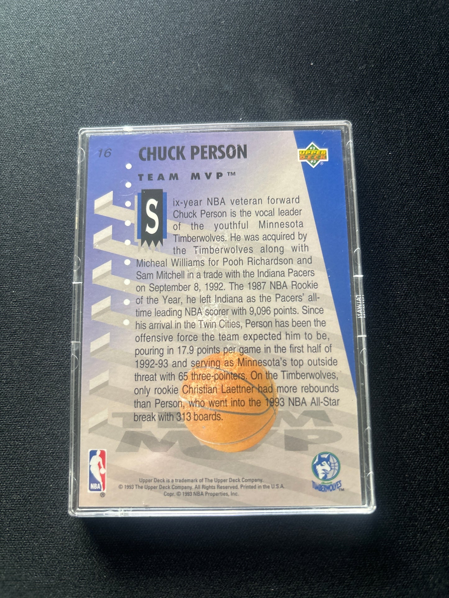 Chuck Person Upper Deck Team MVP Hologram #16