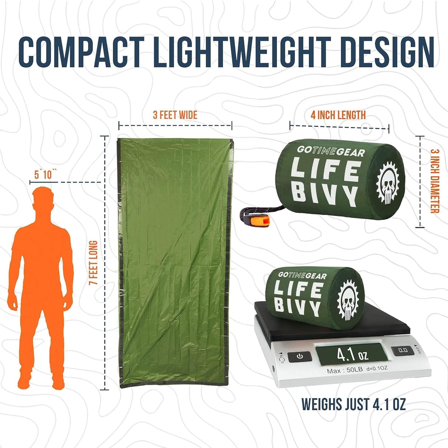 Life Bivy Emergency Survival Sleeping Bag Thermal Bivy - Use as Emergency Bivy Sack, Survival Sleeping Bag, Mylar Emergency Blanket