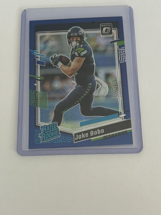 Jake Bobo Donruss Optic Rookie (Blue Hyper) #288