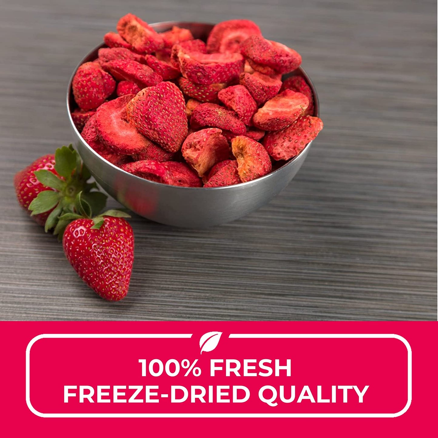 Freeze Dried Strawberries | 100% Natural, Healthy Fruit Snacks Bulk | Premium Quality & Crispy Fresh Taste | Emergency Survival Food Supply | #10 Can | 23 Servings | 25 Year Shelf Life